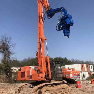 High Efficiency Low Vibration Pile Driver - Excavator Mounted Easy Maintenance & 18m Max Pile Length