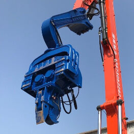 Blue Photovoltaic Pile Driver - Hydraulic Motor & High-Configuration Core Components