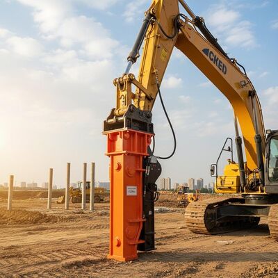 Centrifugal Force 172 Kn Excavator Mounted Pile Driver Including Extension Arm 500 Kg and Eccentric Moment 2.5kgm Designed for Pile Driving Tasks