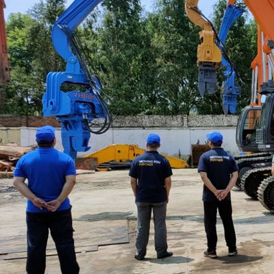 Solar Powered Sheet Pile Driver For 15m Piles | High Efficiency Vibro Machine