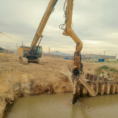 Heavy-Duty Sheet Pile Driver | Excavator-Mounted Design | High-Frequency Vibration