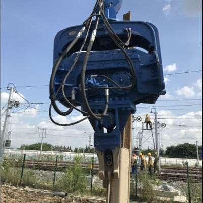 High Precision Excavator Pile Driver - Vibratory Operation & 18m Max Pile Length